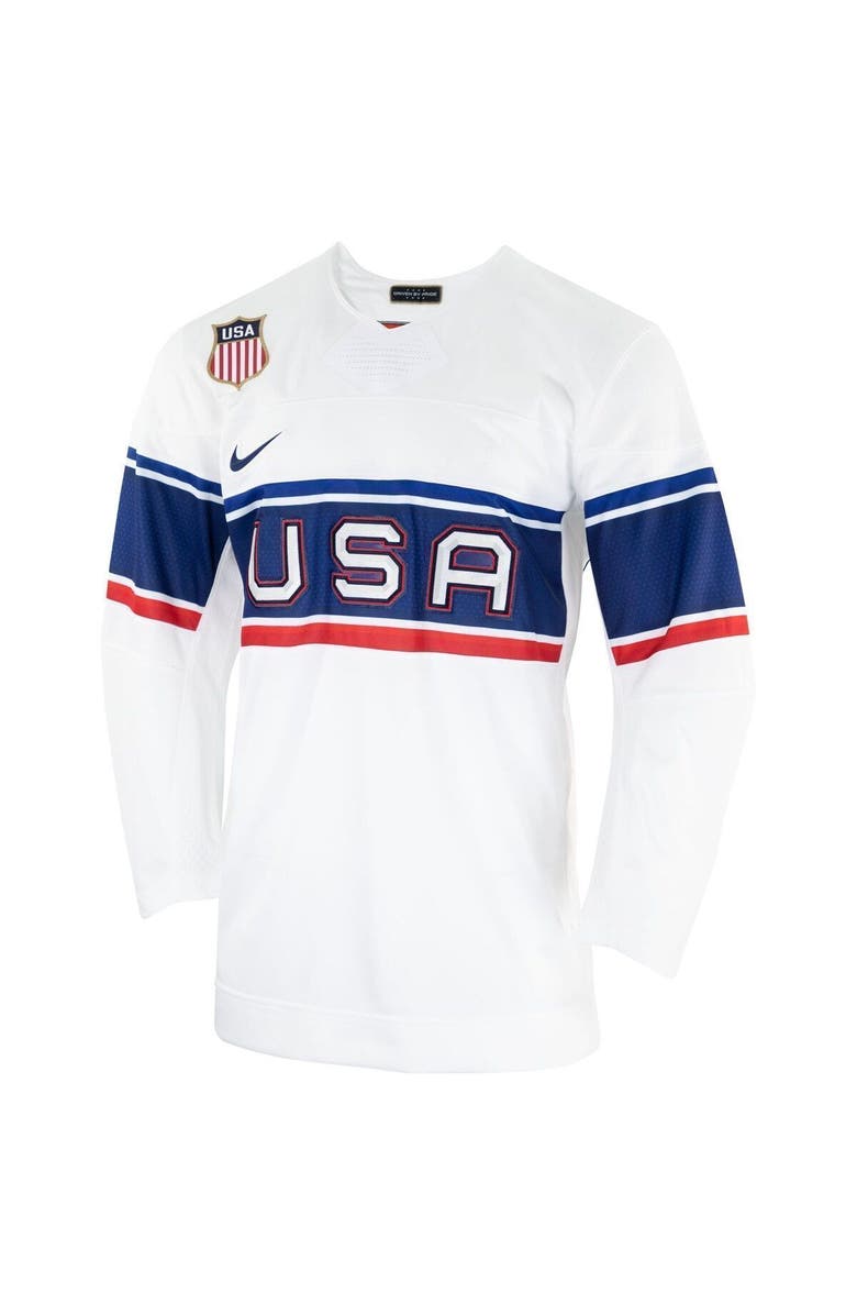 Nike Men's Nike White Team USA Hockey 2022 Winter Olympics Collection Jersey, Alternate, color, 