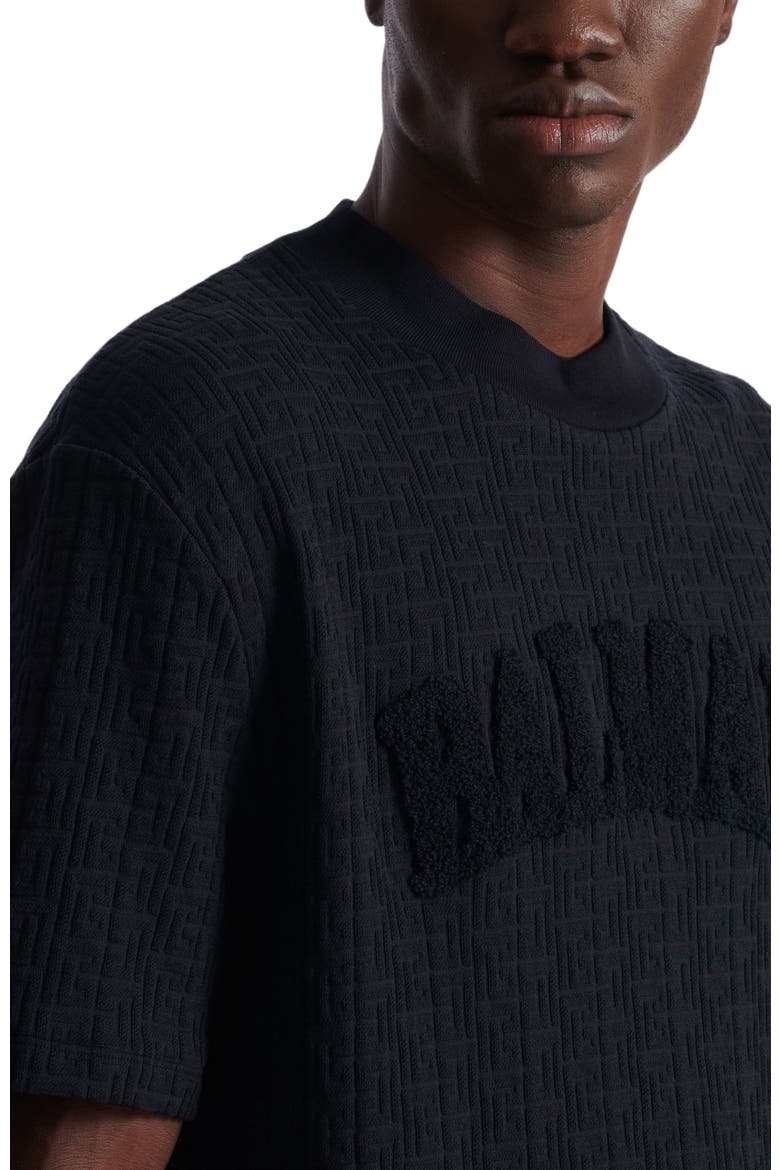 Terry monogram T-shirt, Alternate, color, black