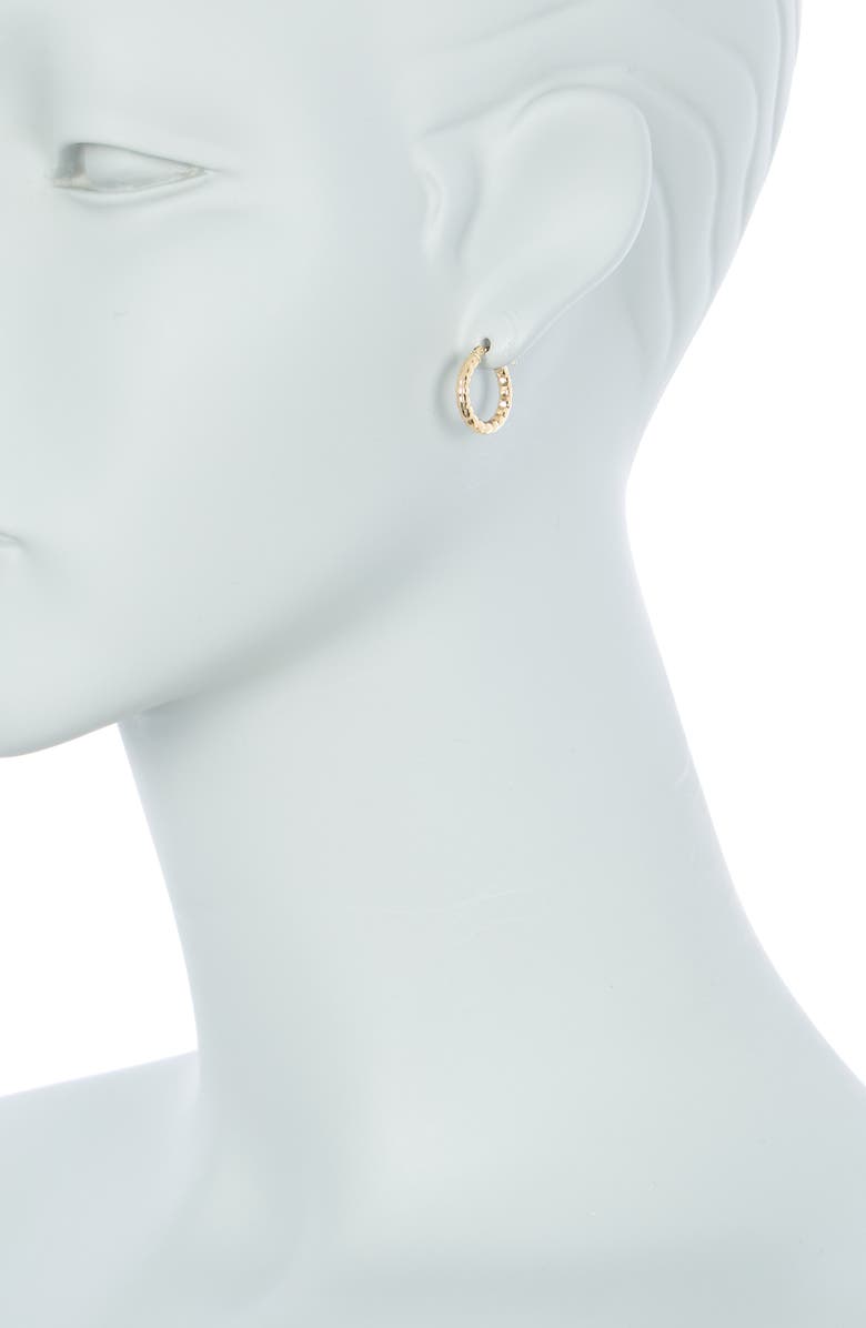 Bony Levy 14K Yellow Gold Textured Hoop Earrings, Alternate, color,