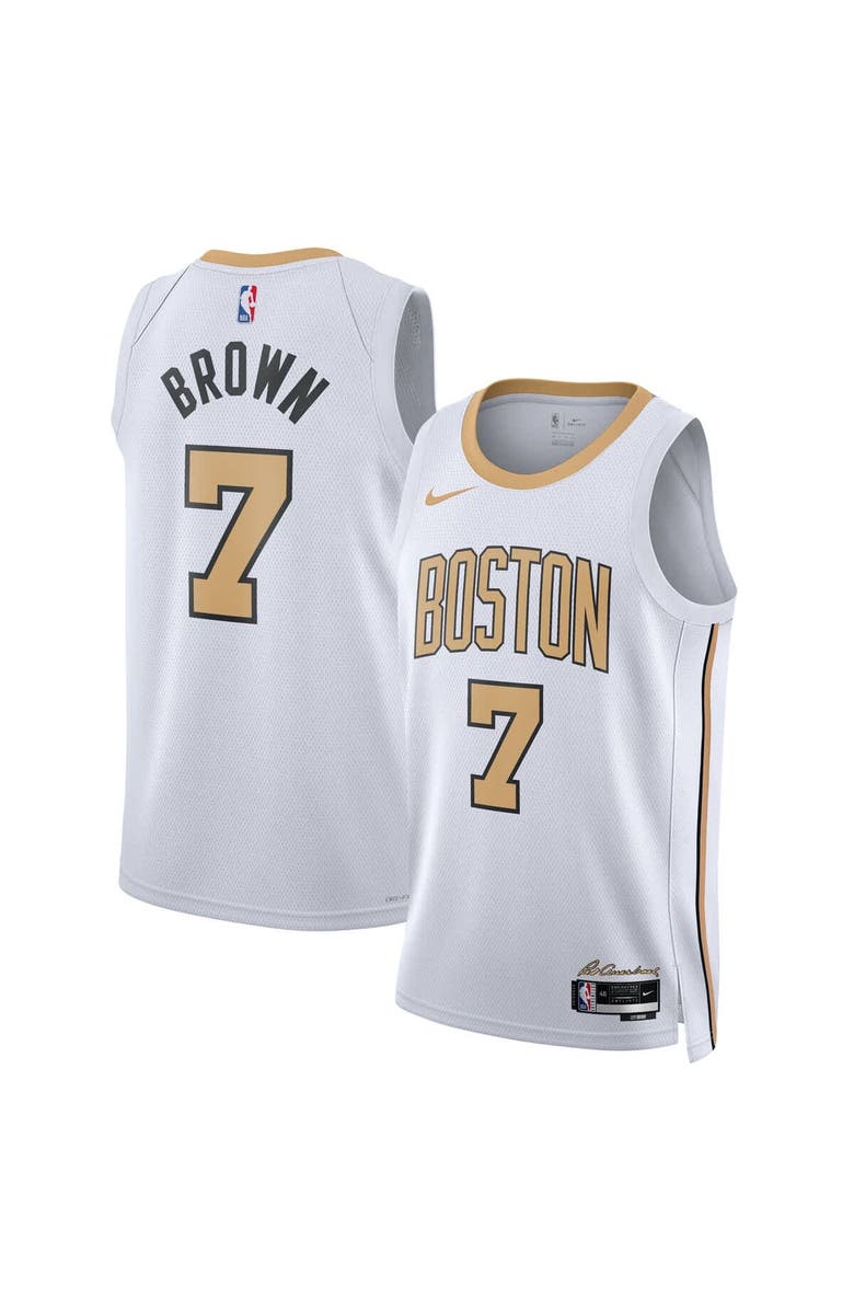 Nike Unisex Nike Jaylen Brown White Boston Celtics 2025/26 Swingman Jersey - City Edition, Main, color, White