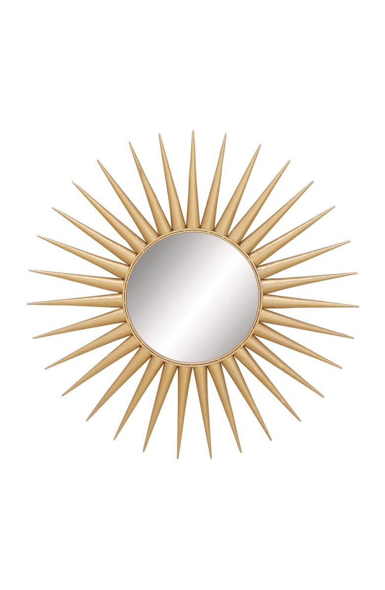 COSMO BY COSMOPOLITAN Goldtone Metal Starburst Wall Mirror, Main, color, 