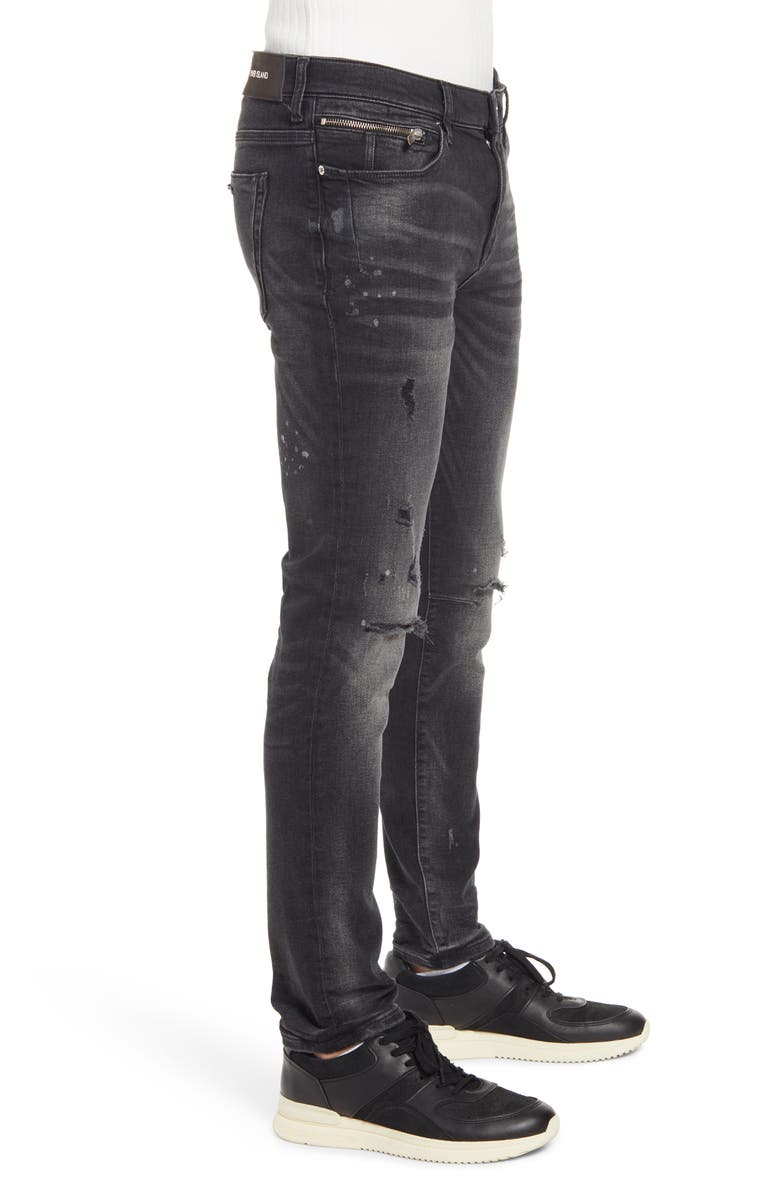 River Island Men's Carver Rip Skinny Jeans, Alternate, color,