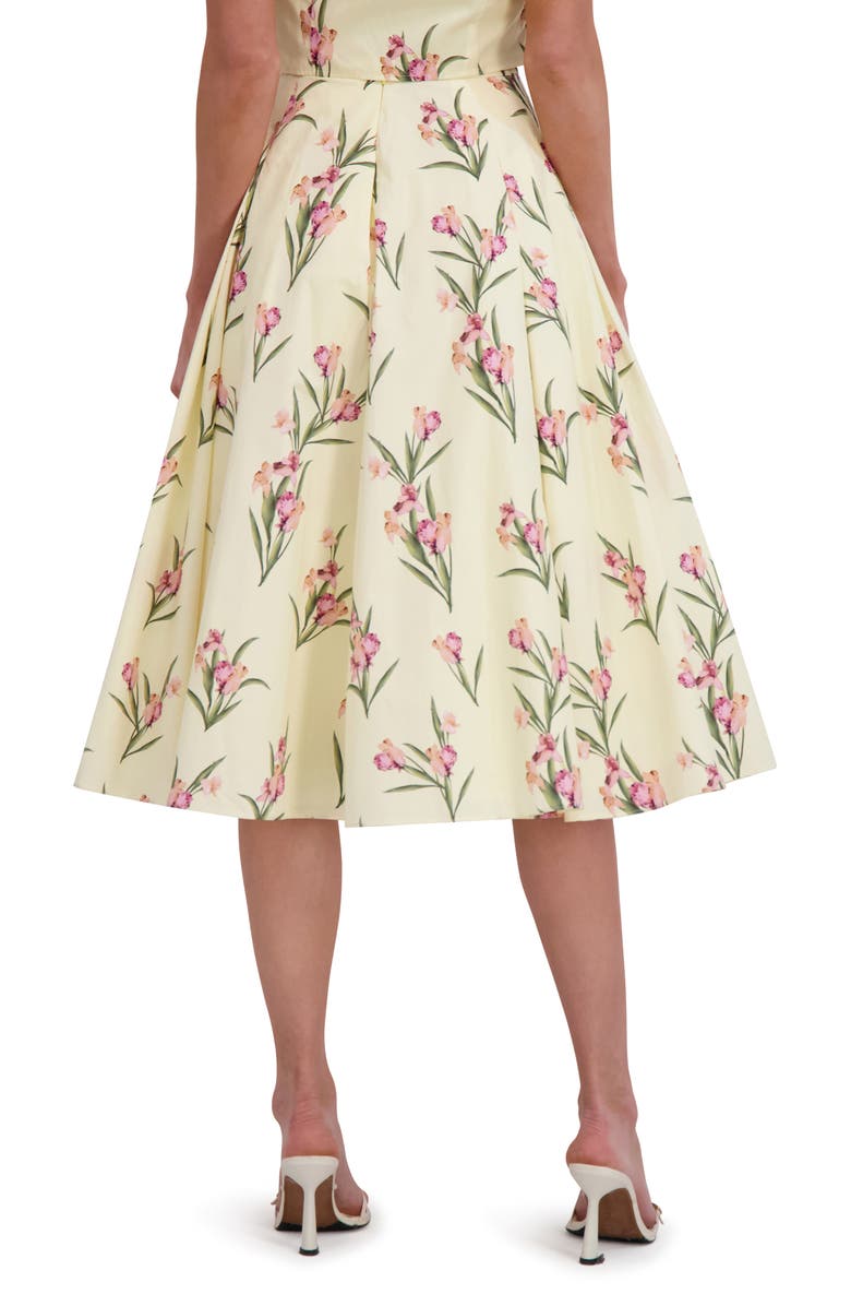 Ted Baker Floral Midi Skirt, Alternate, color, Transparent Yellow