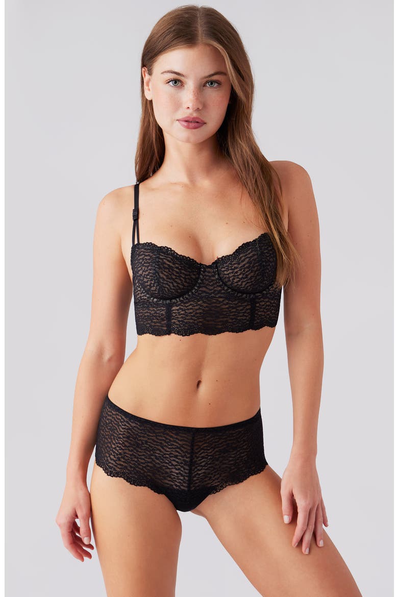 Untamed Underwire Longline Demi Bra, Alternate, color, NIGHT