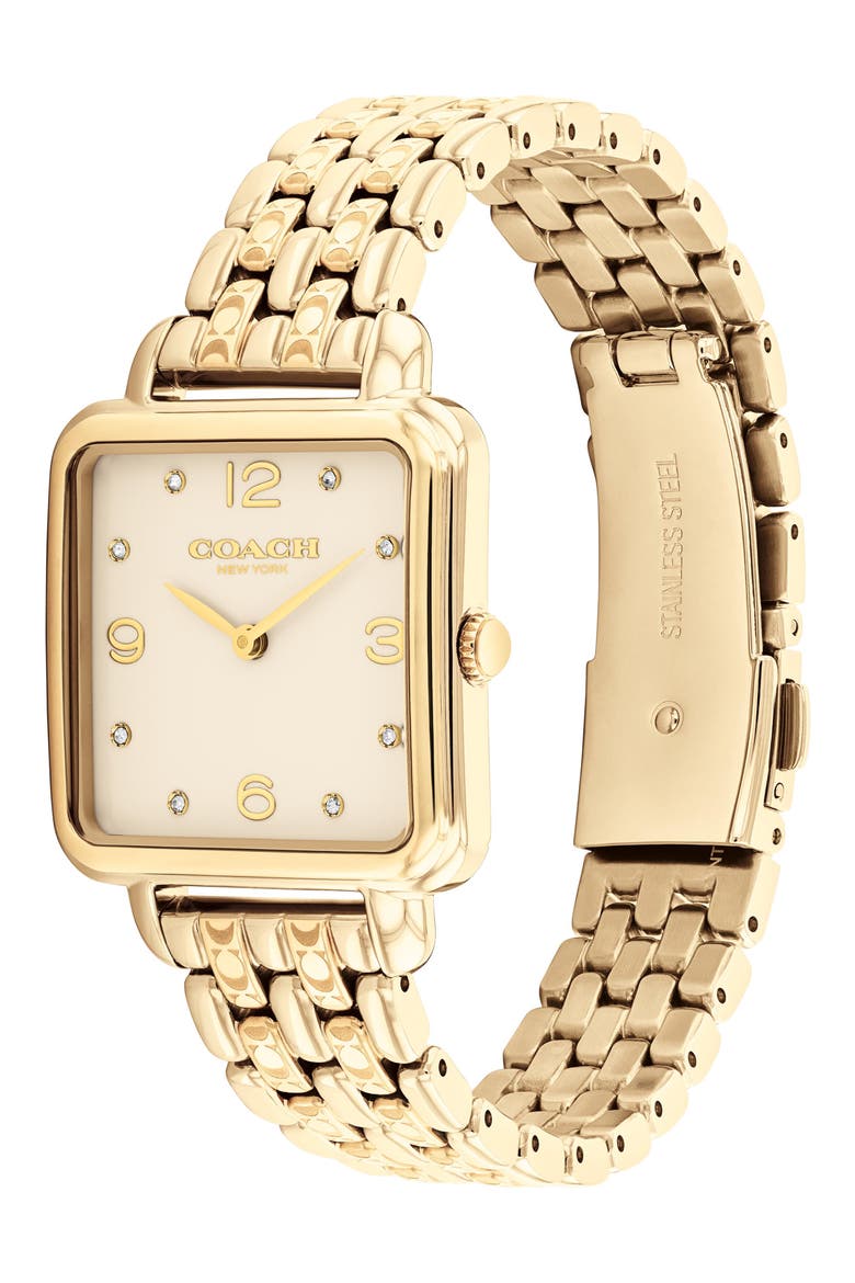 Cass Bracelet Watch, 28mm, Alternate, color, GOLD