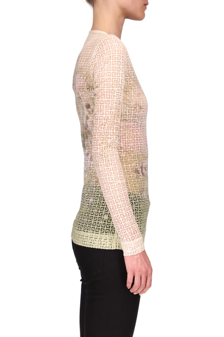 Fitted 4G Logo Tulle Top, Alternate, color, MULTICOLORED