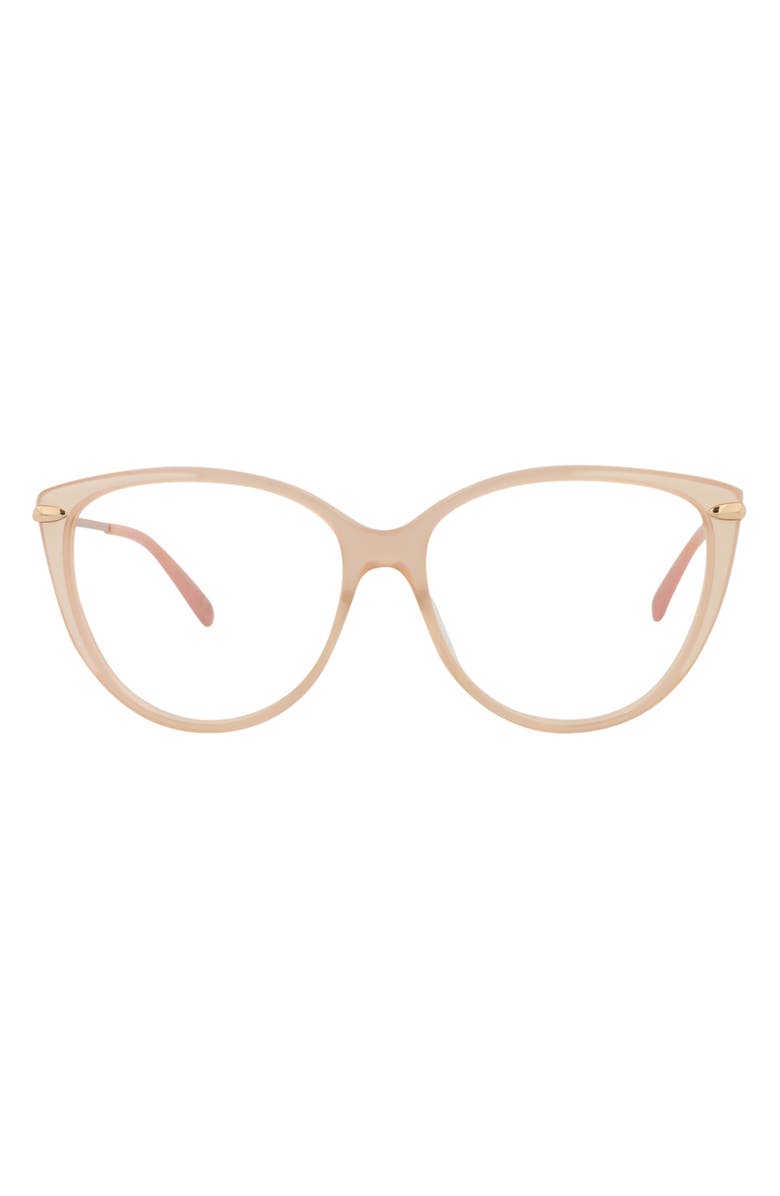 Pomellato 54mm Cat Eye Optical Glasses, Main, color, Beige/ Gold/ Transparent