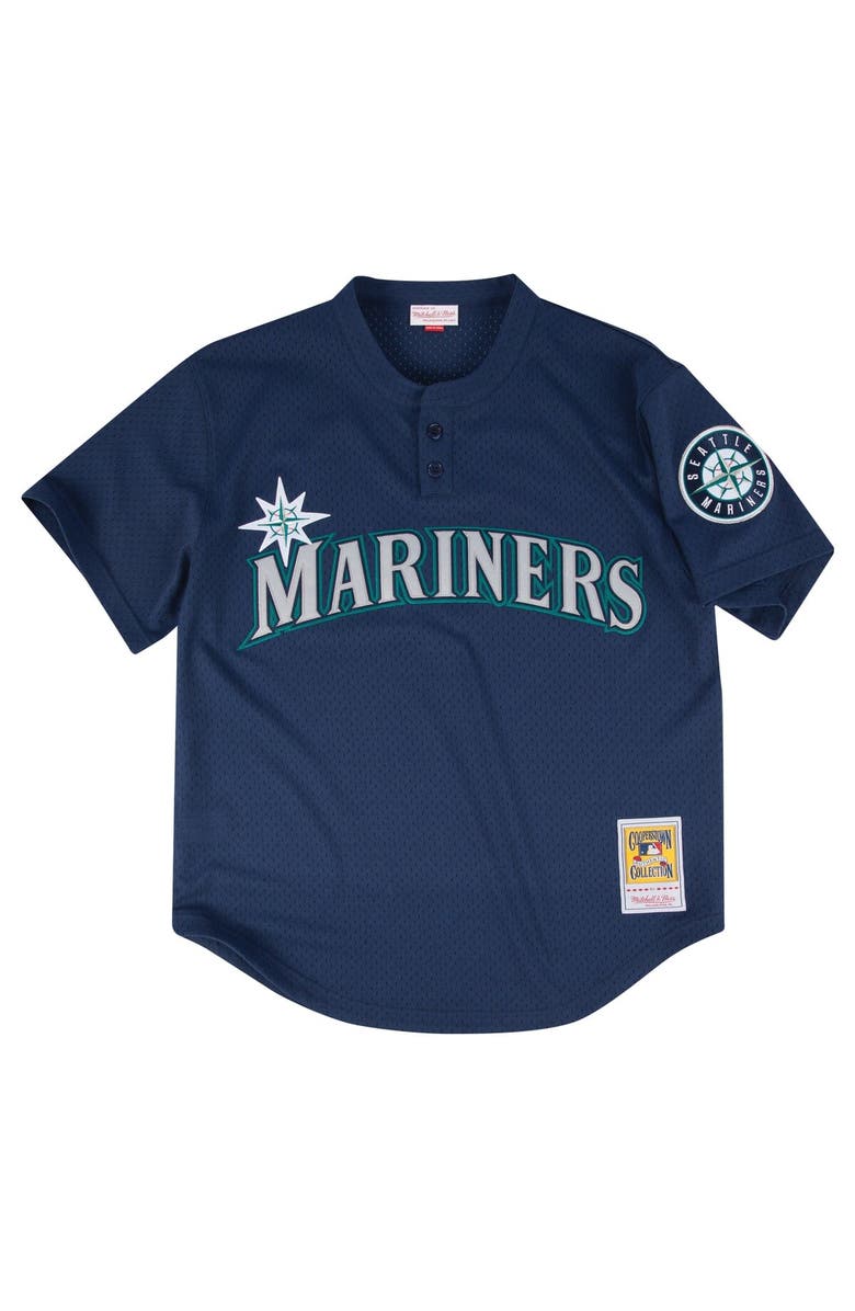 PROFILE Men's Profile Navy Seattle Mariners Big & Tall Cooperstown Collection Mesh Batting Practice Jersey, Alternate, color, Navy