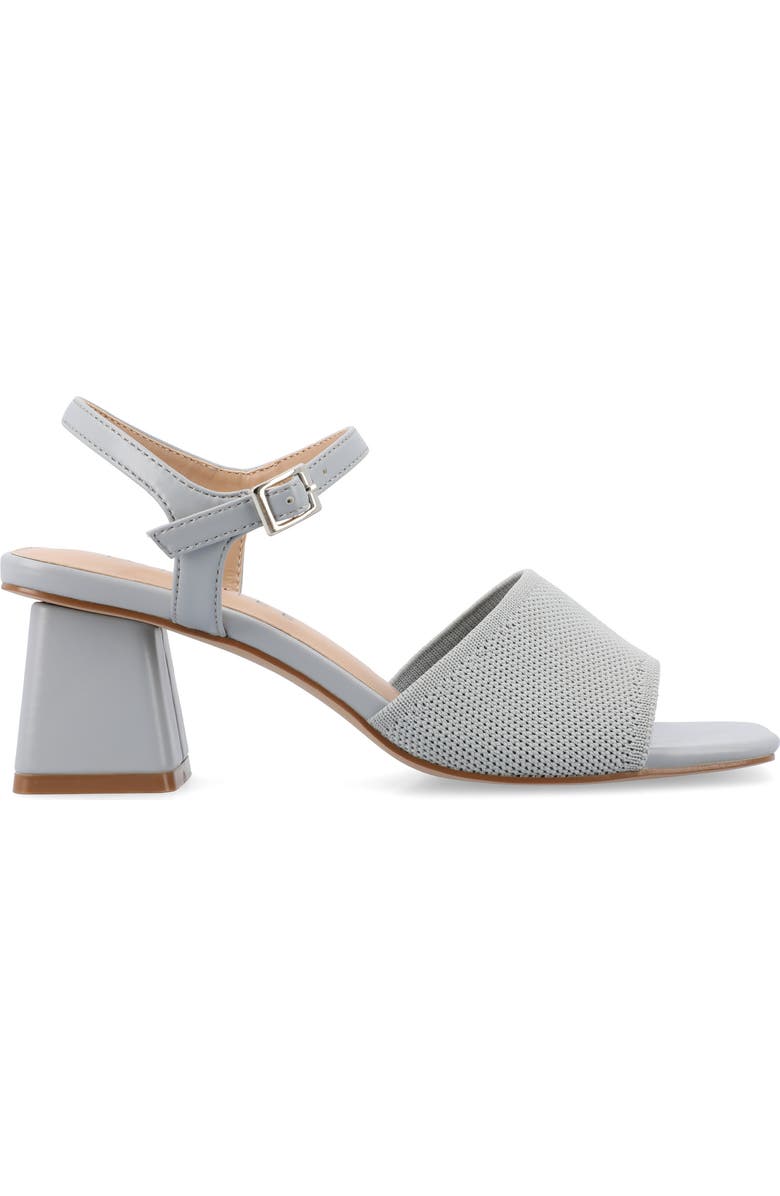 Journee Collection Evylinn Knit Block Heel Sandal, Alternate, color, Blue