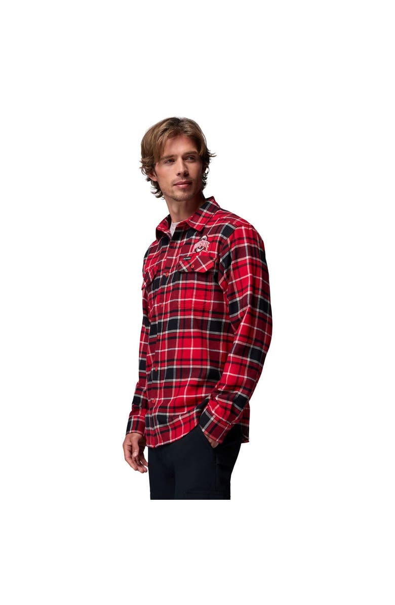 Columbia Men's Columbia  Scarlet Ohio State Buckeyes Flare Gun Omni-Wick Flannel Long Sleeve Button-Up Shirt, Alternate, color, Scarlet