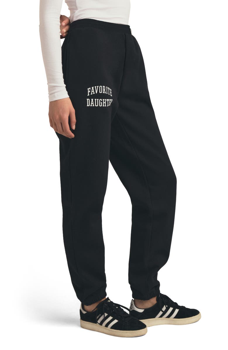 Favorite Daughter The Collegiate Joggers, Alternate, color, Black