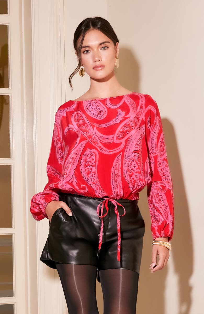 FIFTEEN TWENTY Claudine Drawstring Top, Alternate, color,