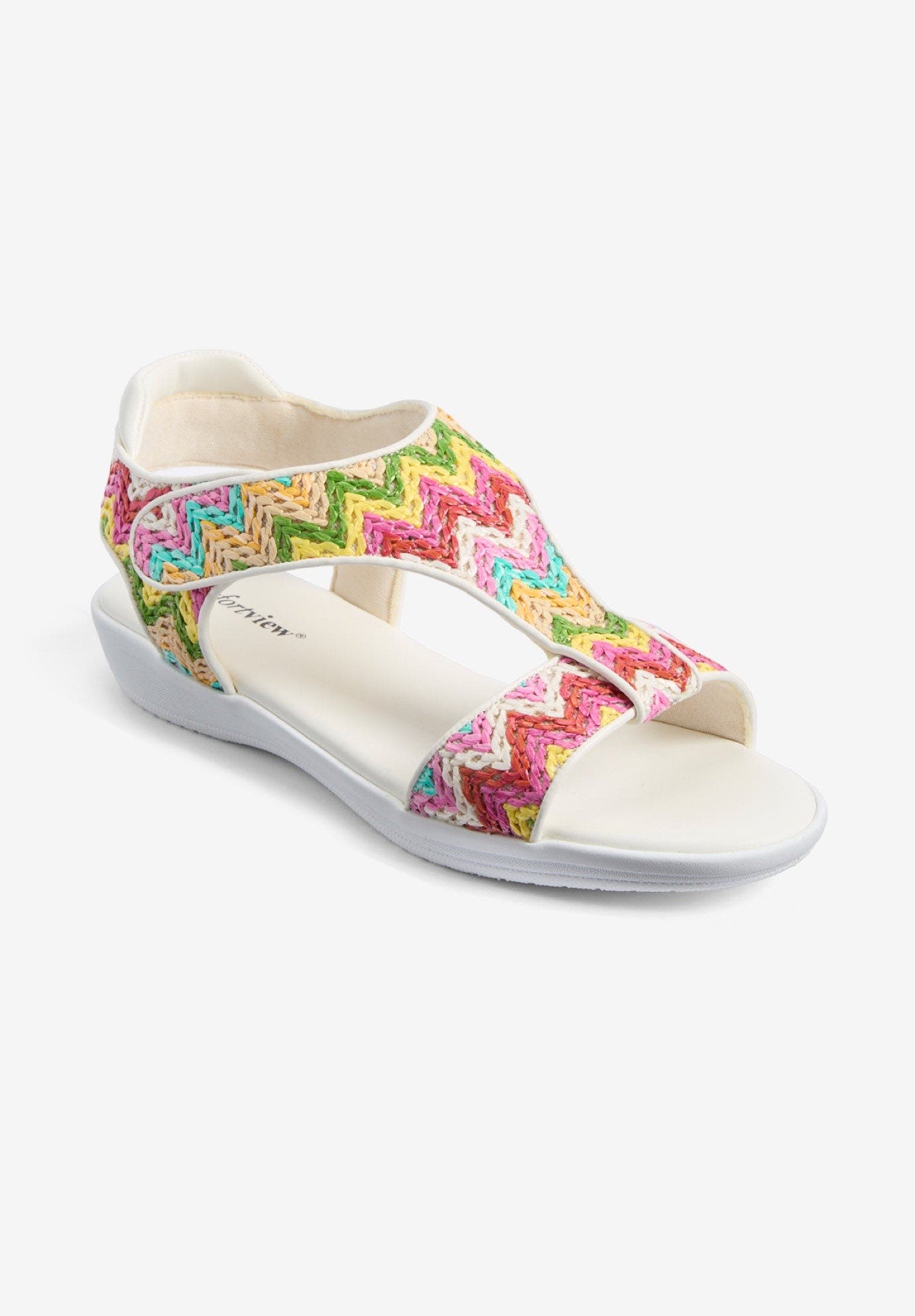 The Charlotte Orthotic Sandal, Alternate, color, White Multi