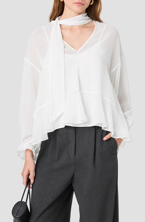Marina Chiffon Long Sleeve Top