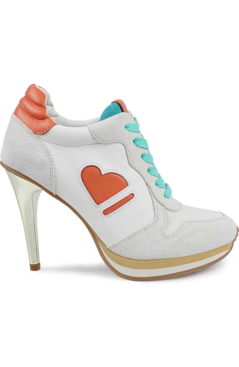 Candie's Percy Platform Pump, Alternate, color, Grey Multi