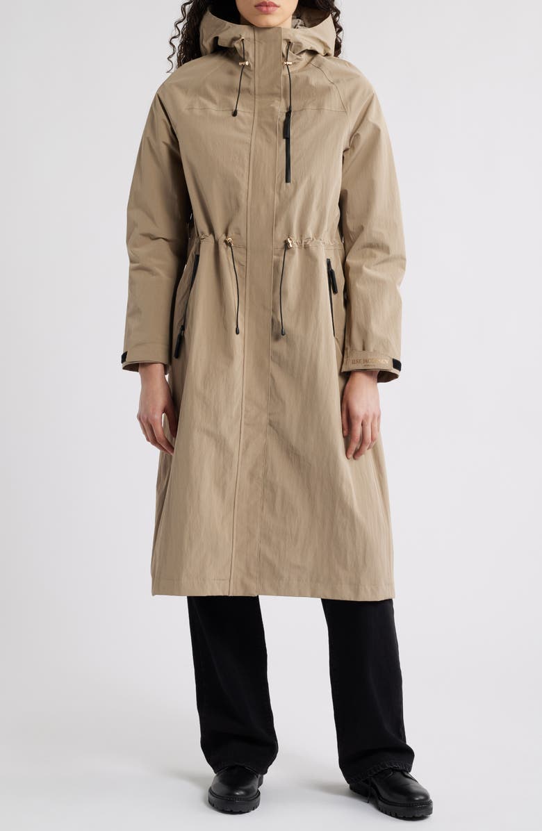 Ilse Jacobsen Rainvision Waterproof Hooded Long Raincoat, Main, color, 