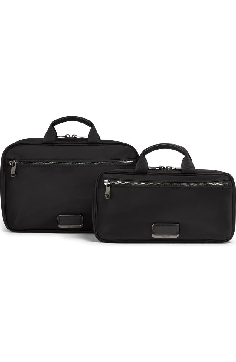 TUMI Small Madeline Nylon Cosmetics Bag, Alternate, color, Black/ Gunmetal