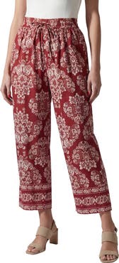 Roaman's Plus Size Wide Leg Cotton Crop Pant
