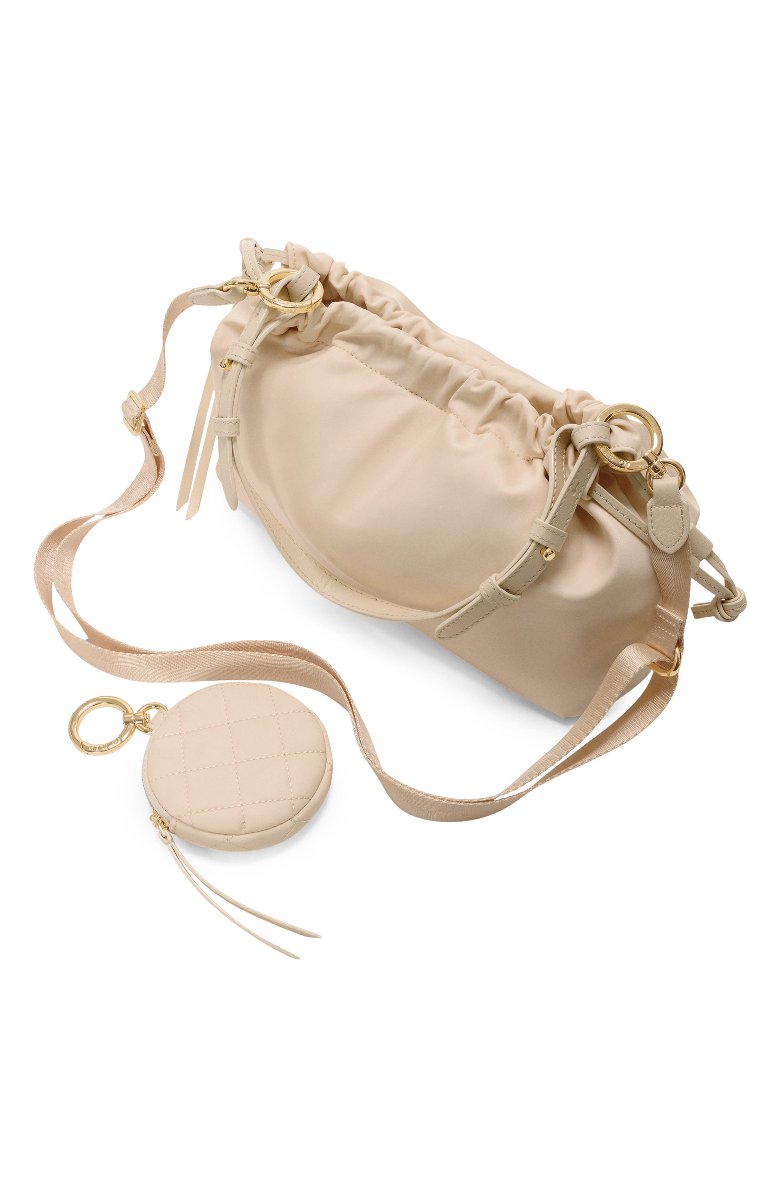 Small Waverly Nylon Shoulder Bag, Alternate, color, BUFF