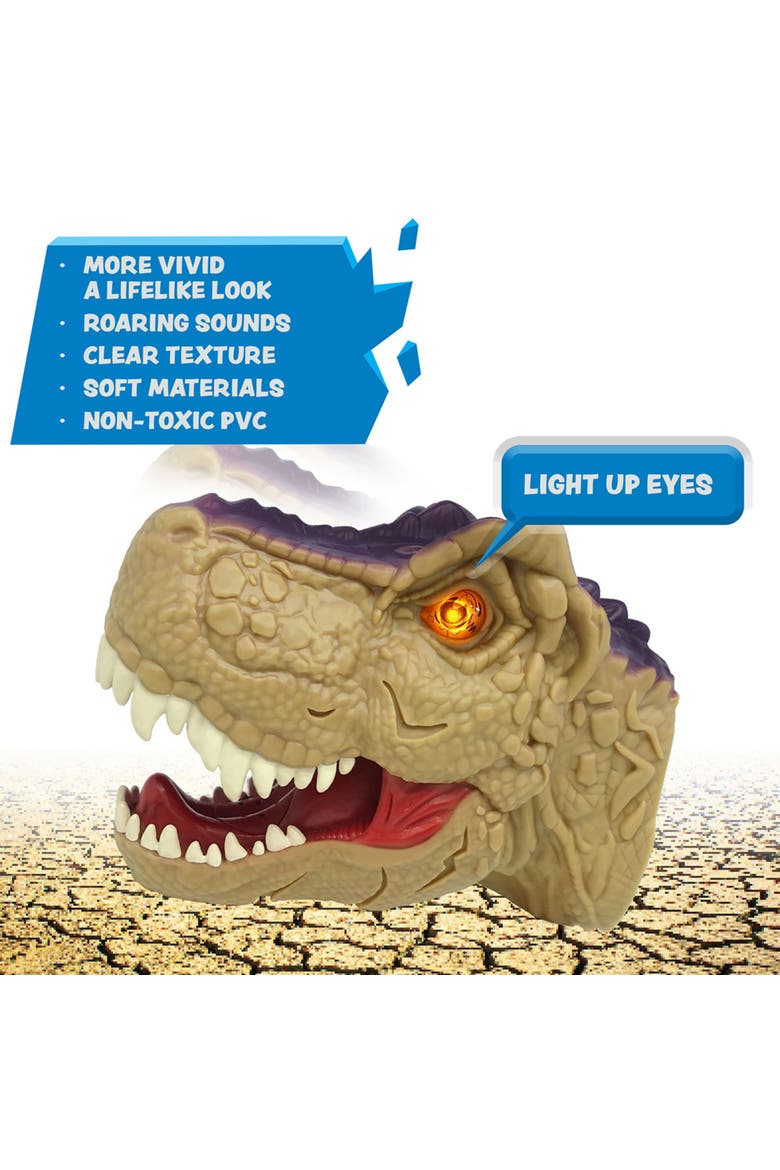 Mighty Megasaur, Megahunter T-Rex Hand Puppet, Brown, Kids 3+, Alternate, color, Multicolored
