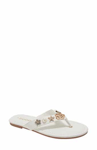 Flower Charm Thong Sandal