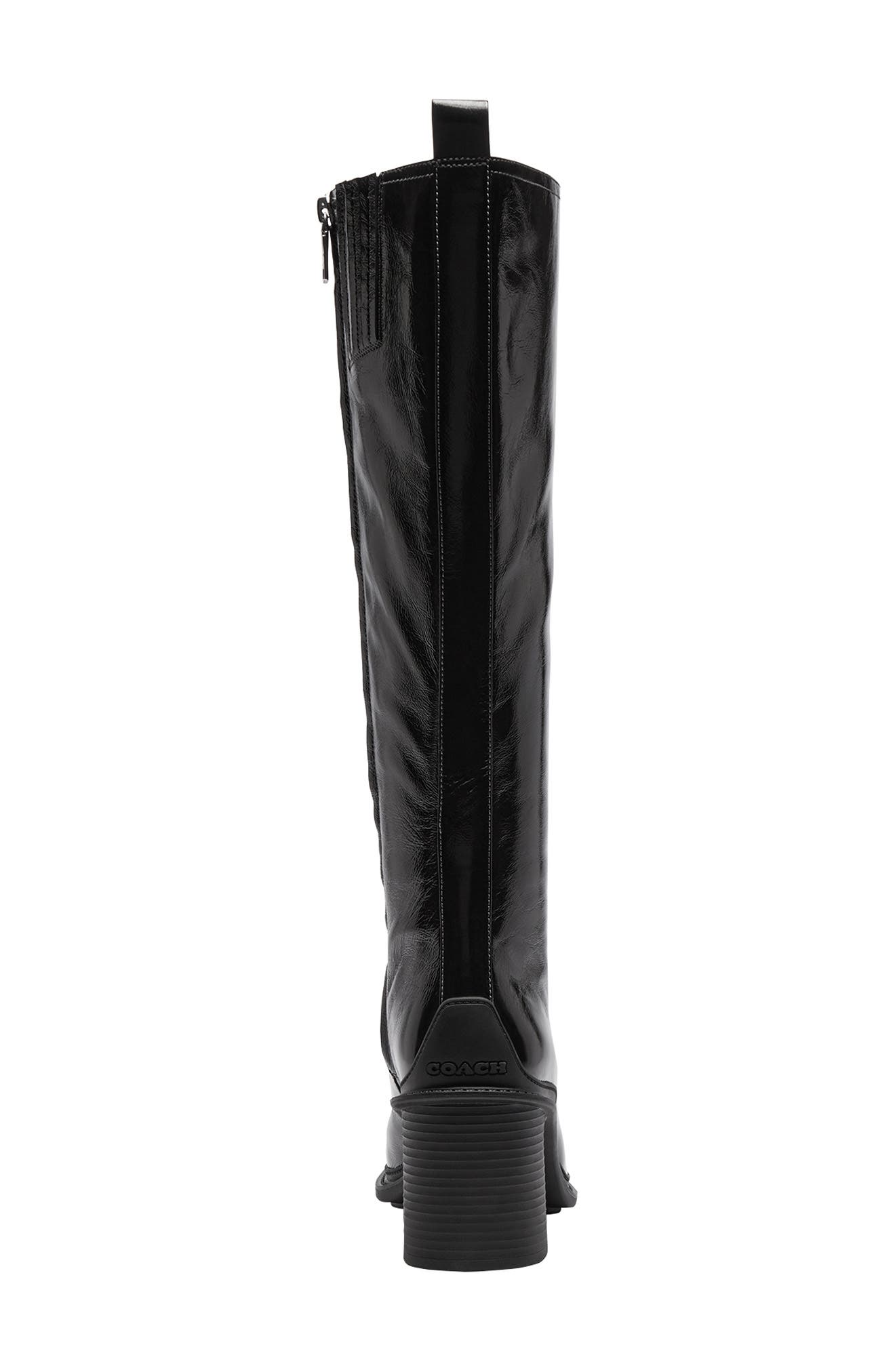 Sculpted C Tall Boot, Alternate, color, BLACK