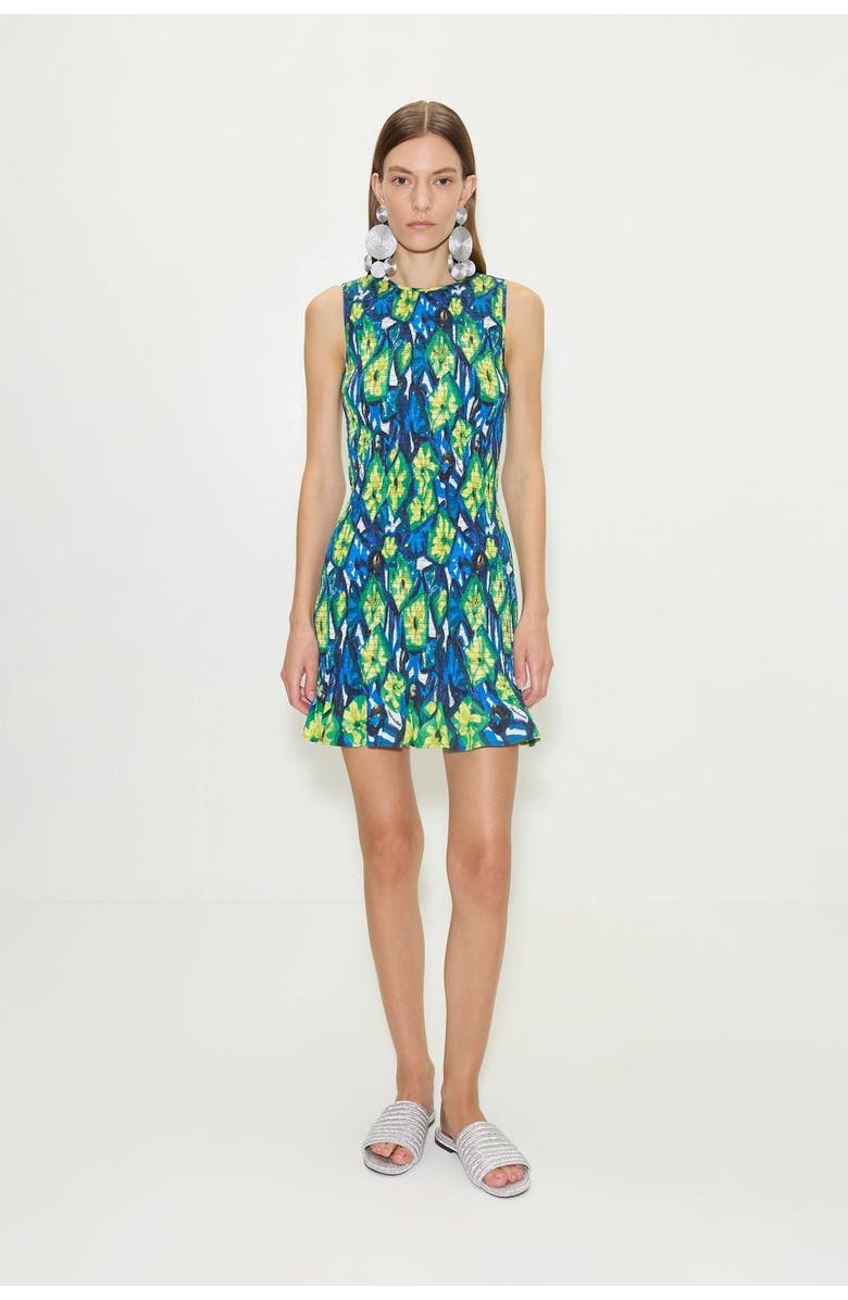SIMONMILLER Belle Smocked Mini Dress, Main, color, Abstract Floral