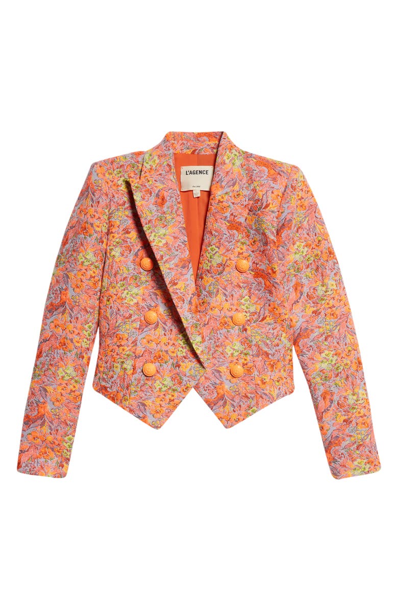 L'AGENCE Lila Floral Jacquard Jacket, Alternate, color, 