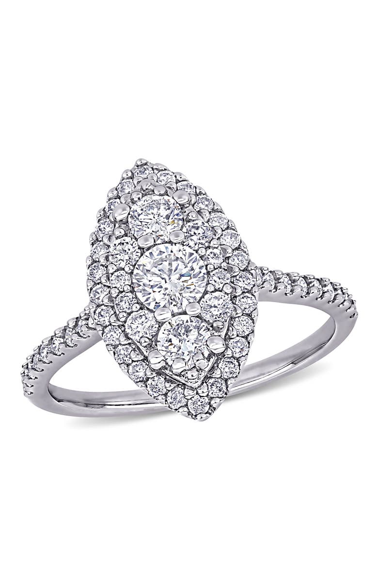 Julianna B. Diamond Composite Engagement Ring 10k, Main, color, 10K White Gold
