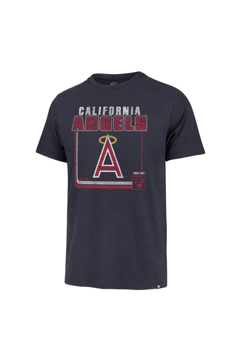 Men's '47  Navy California Angels Cooperstown Collection Borderline Franklin T-Shirt, Alternate, color, Navy
