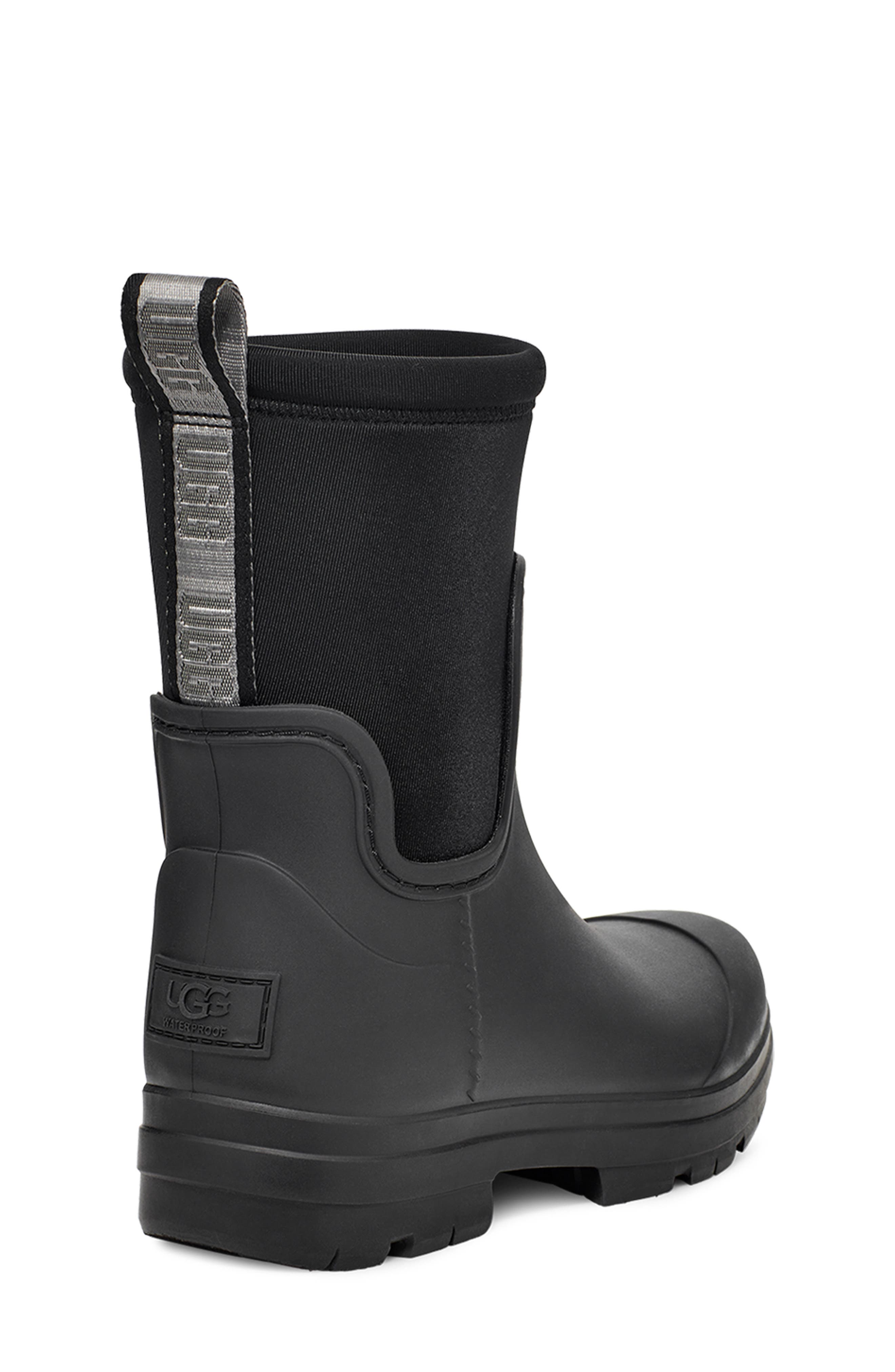 UGG<sup>®</sup> Kids' Droplet Waterproof Rain Boot, Alternate, color, Black