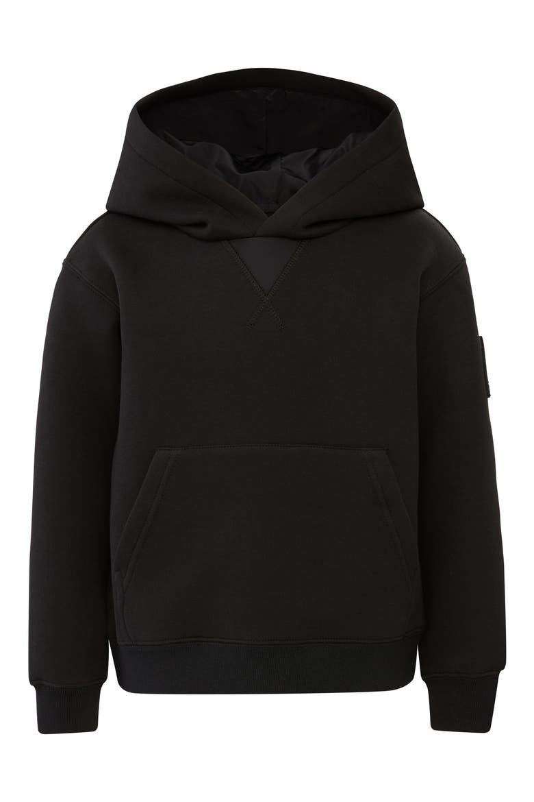 Kids' Dru Logo Hoodie, Main, color, BLACK
