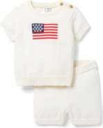 Janie and Jack Americana Flag Sweater Short Set