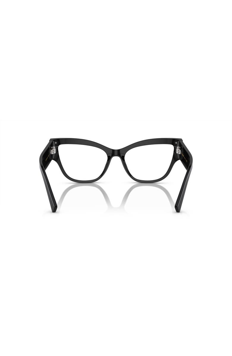 Dolce&Gabbana 53mm Cat Eye optical glasses, Alternate, color, Black