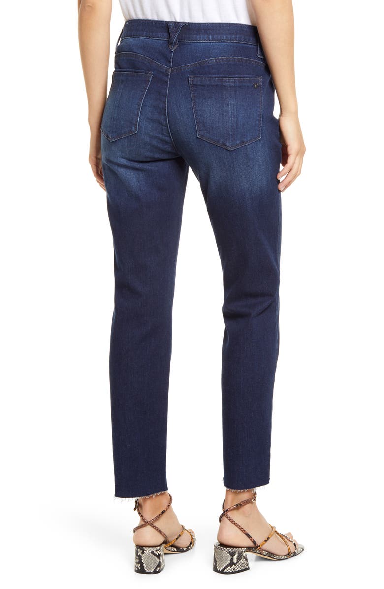 Wit & Wisdom Ab-Solution Slim Fit Raw Hem Straight Leg Jeans, Alternate, color, 