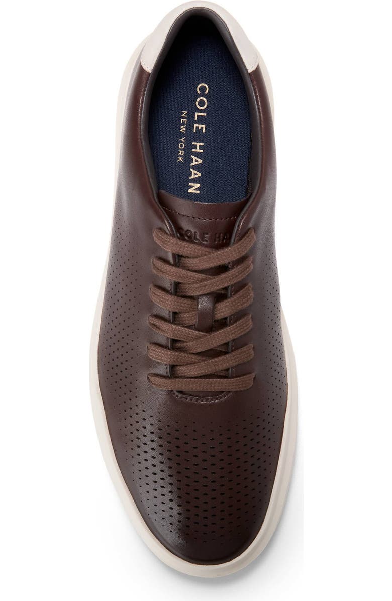 Cole Haan Laser Cut Leather Sneaker, Alternate, color, Madra/ Oyster Mushroom