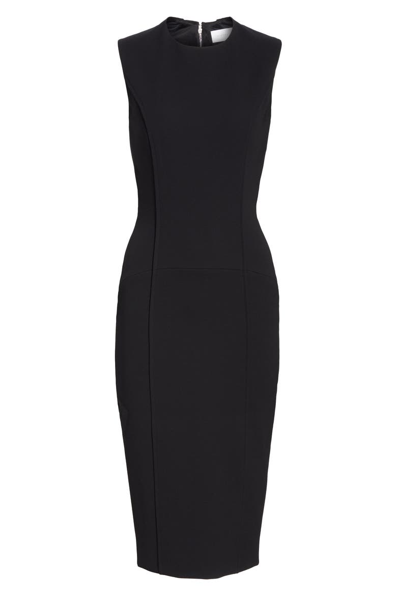 Back Zip Body-Con Dress, Alternate, color, BLACK