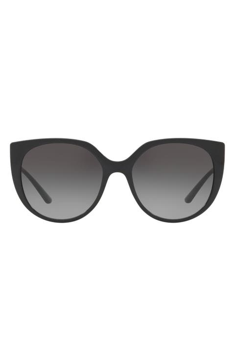 54mm Mirrored Cat Eye Sunglasses