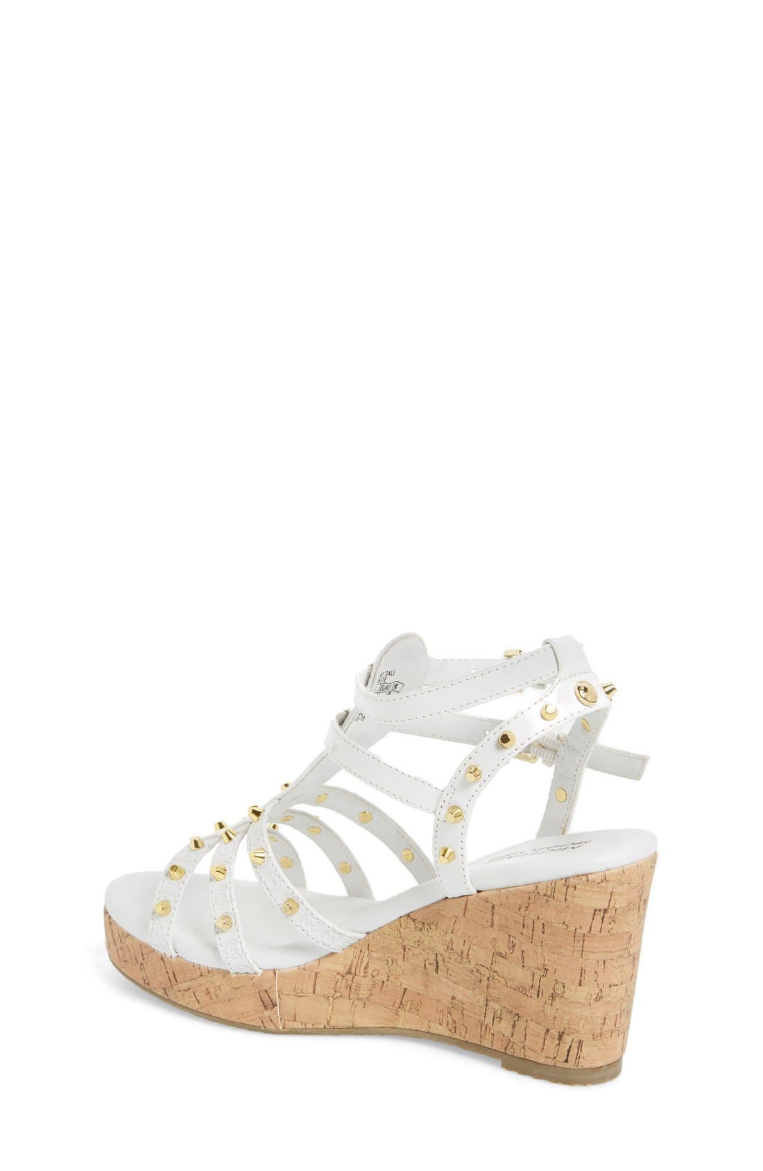 'Kay Dale' Wedge Sandal, Alternate, color, WHITE