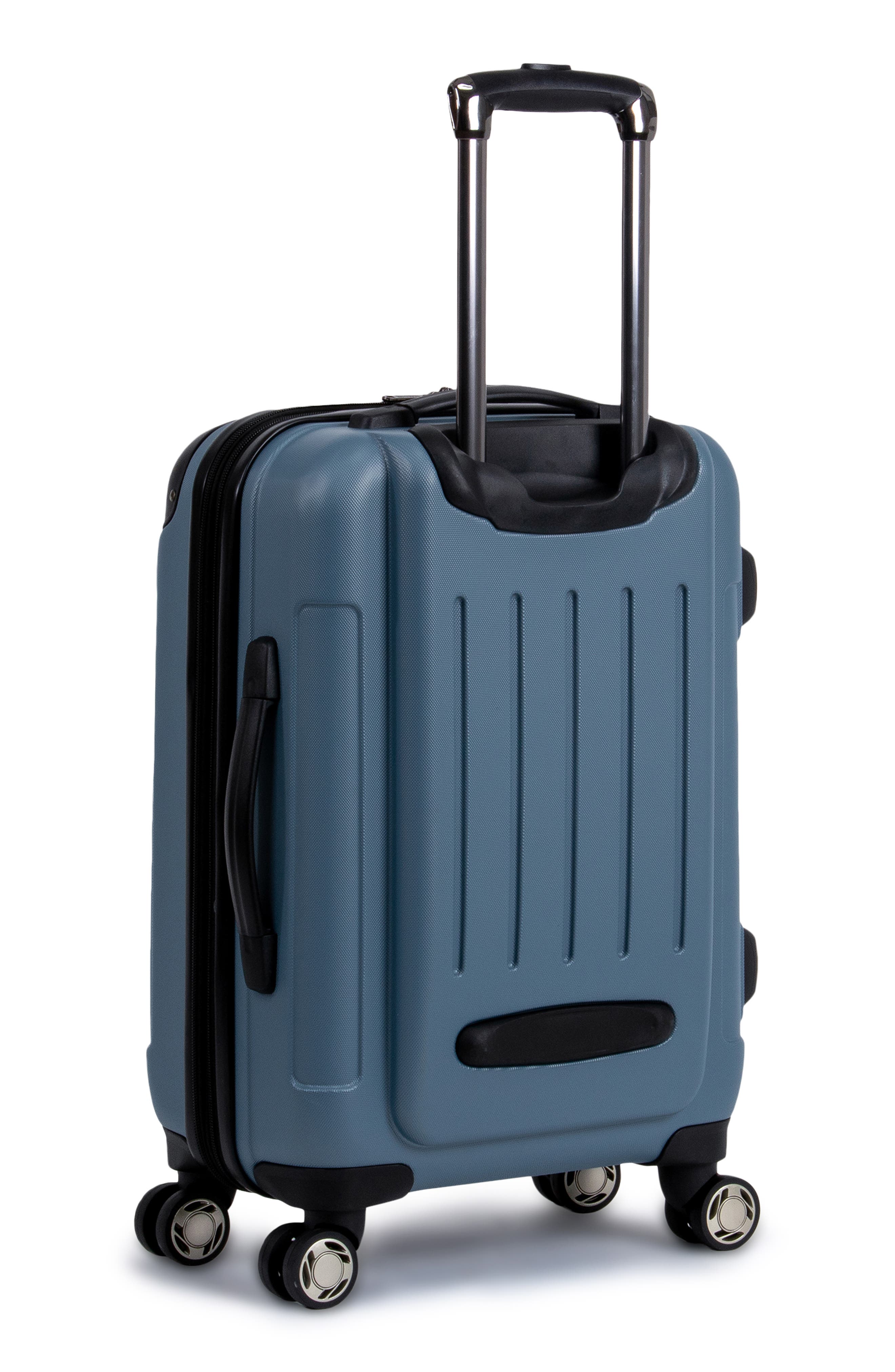 Kenneth Cole Reaction Renegade 20” Lightweight Hardside Expandable Carry-On Luggage, Alternate, color, Granite Blue