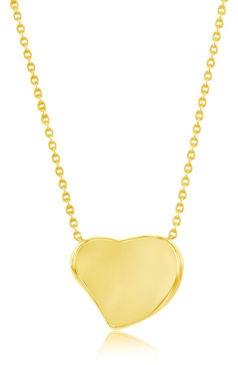 Polished Heart Pendant Necklace