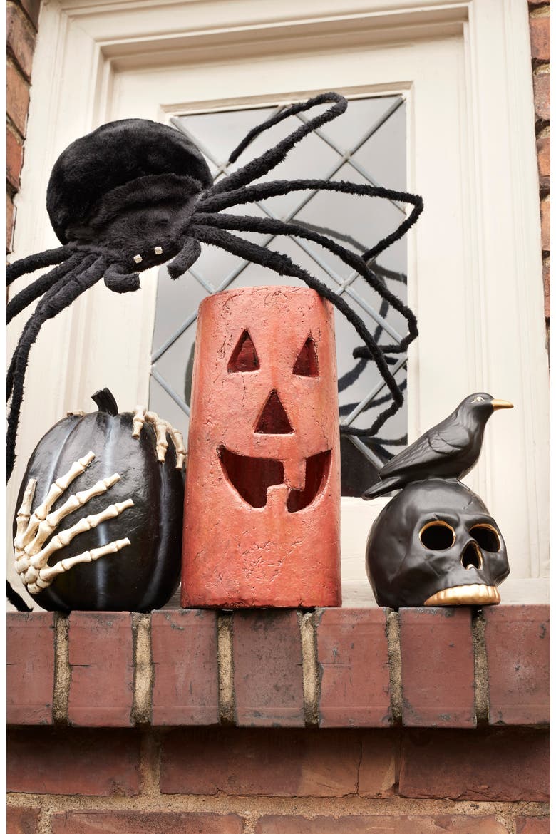 Pumpkin & Cornhusk Fall Wreath, Alternate, color, ORANGE BEIGE