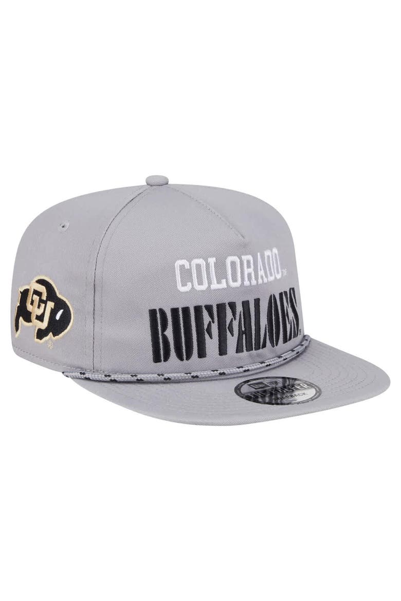 Men's New Era Gray Colorado Buffaloes Golfer Vintage Adjustable Hat, Main, color, Gray