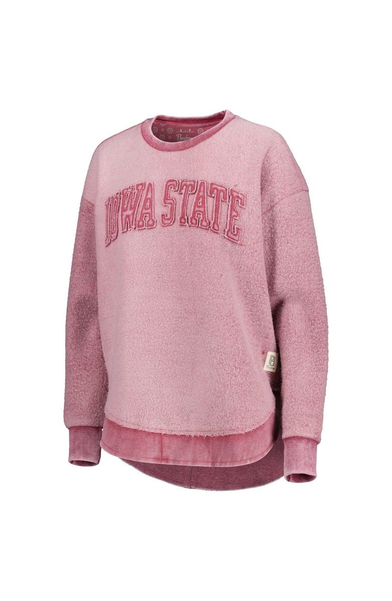 PRESSBOX Women's Pressbox Cardinal Iowa State Cyclones Ponchoville Pullover Sweatshirt, Alternate, color, Cardinal