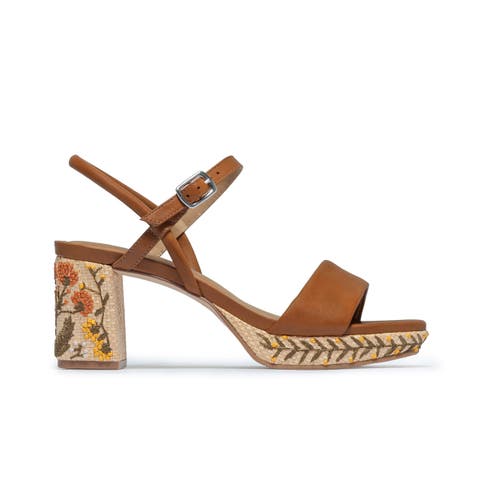Canto Embrodiery Platform Sandal