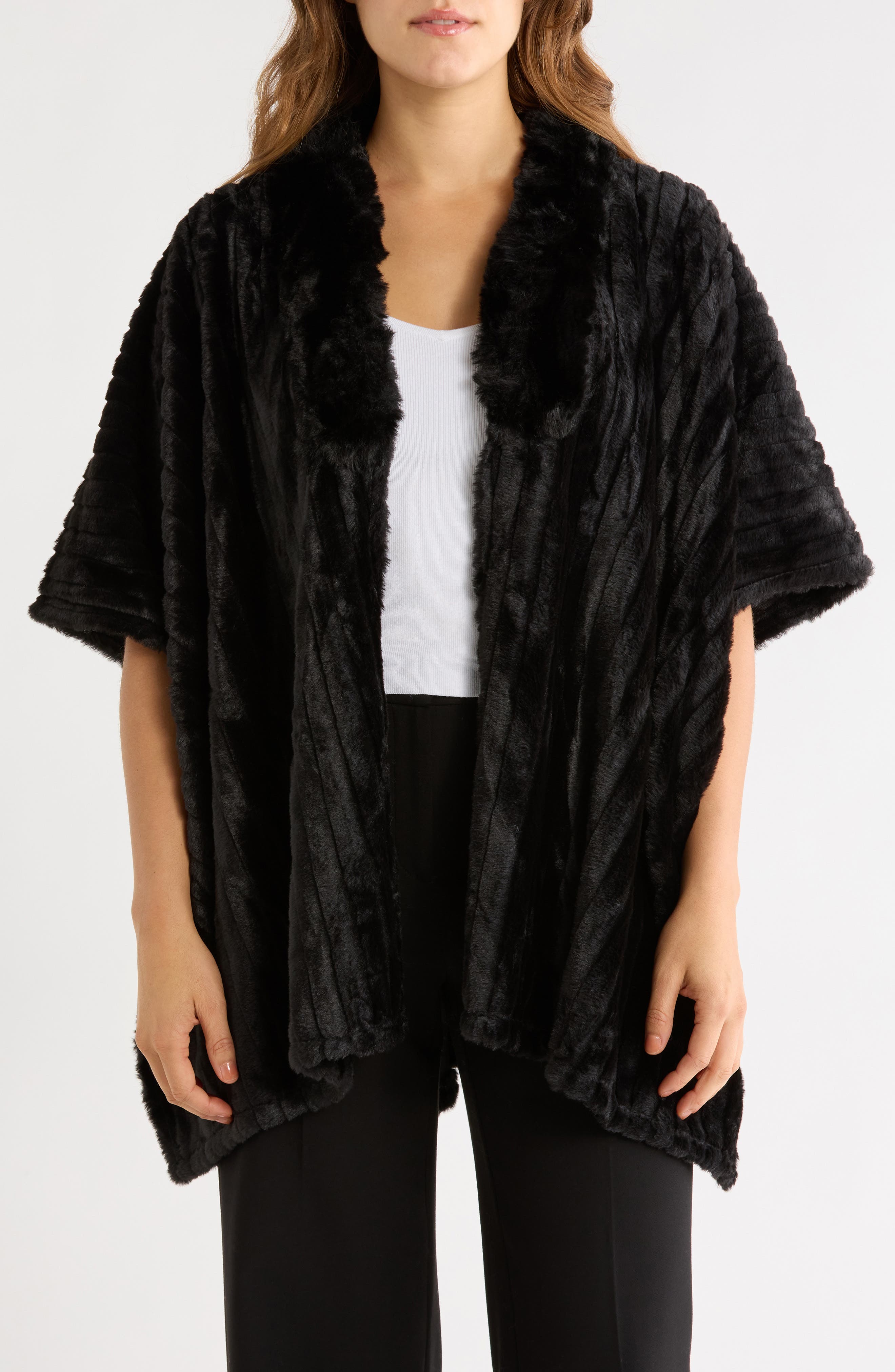 Faux Fur Tunic Poncho