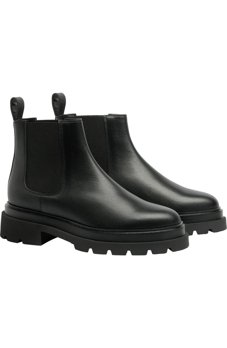 Santoni Women's leather Chelsea boot, Alternate, color, Black