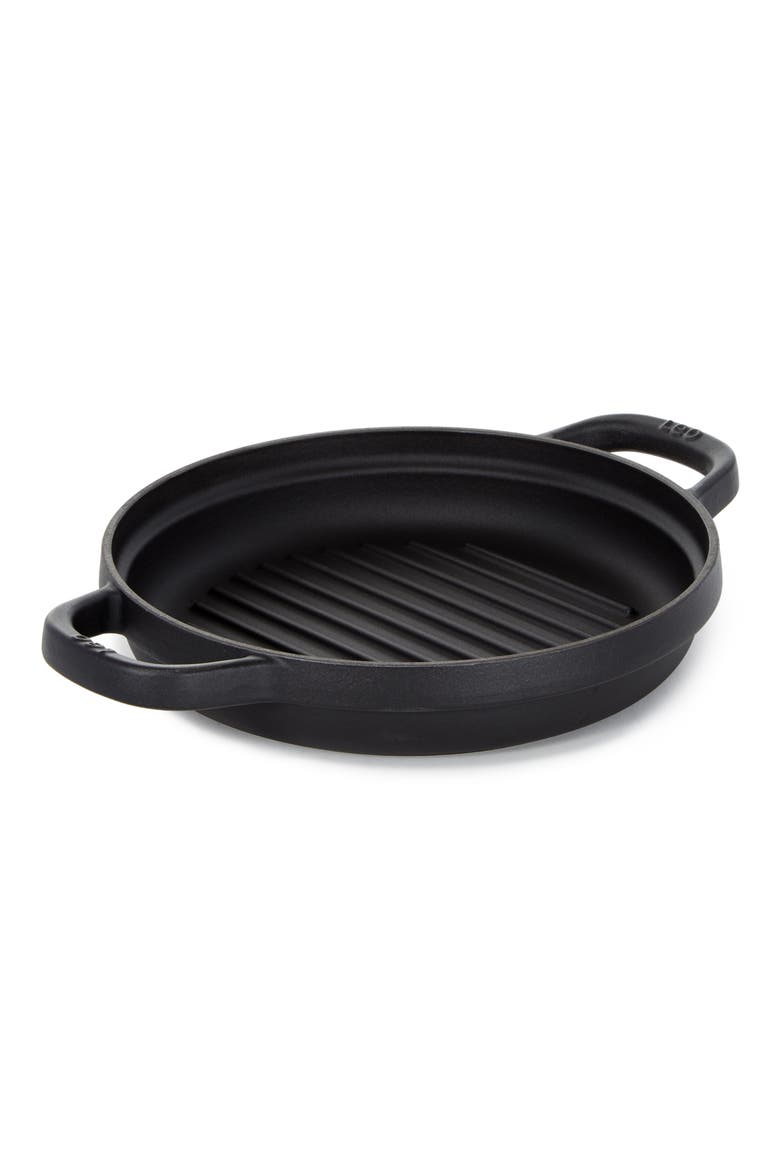 Leo Graphite Cast Iron Grill Pan, Main, color, BLACK