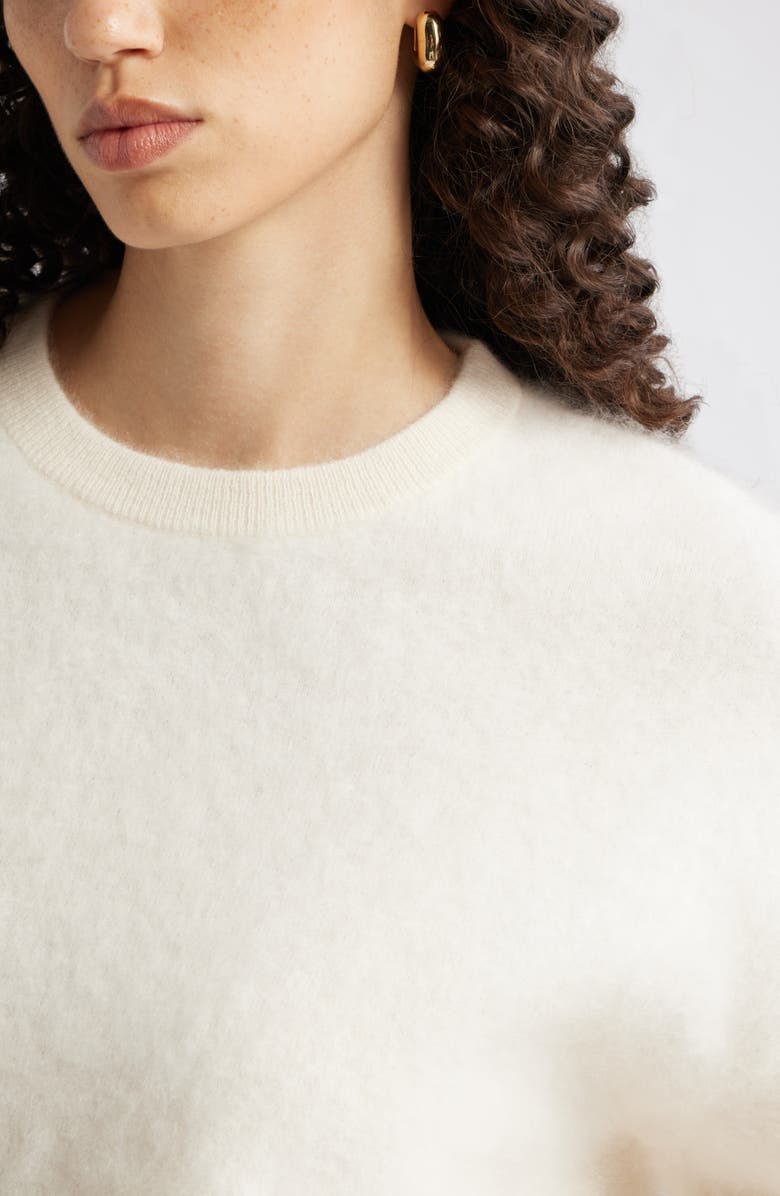 Nordstrom Brushed Cashmere Sweater, Alternate, color, Ivory Pristine