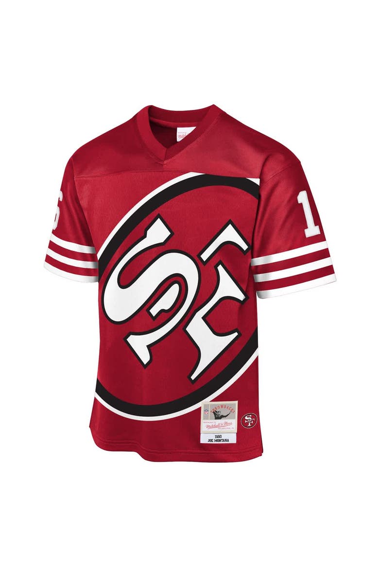 Youth Mitchell & Ness Joe Montana Scarlet San Francisco 49ers 1990 Throwback Fashion Jersey, Alternate, color, Scarlet